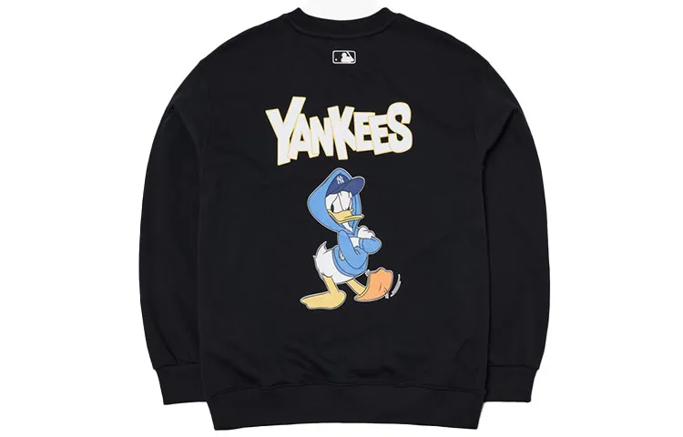 MLB X Disney Mlb X Disney Collaboration Sweatshirts Unisex Black Crew Neck Moderate Regular