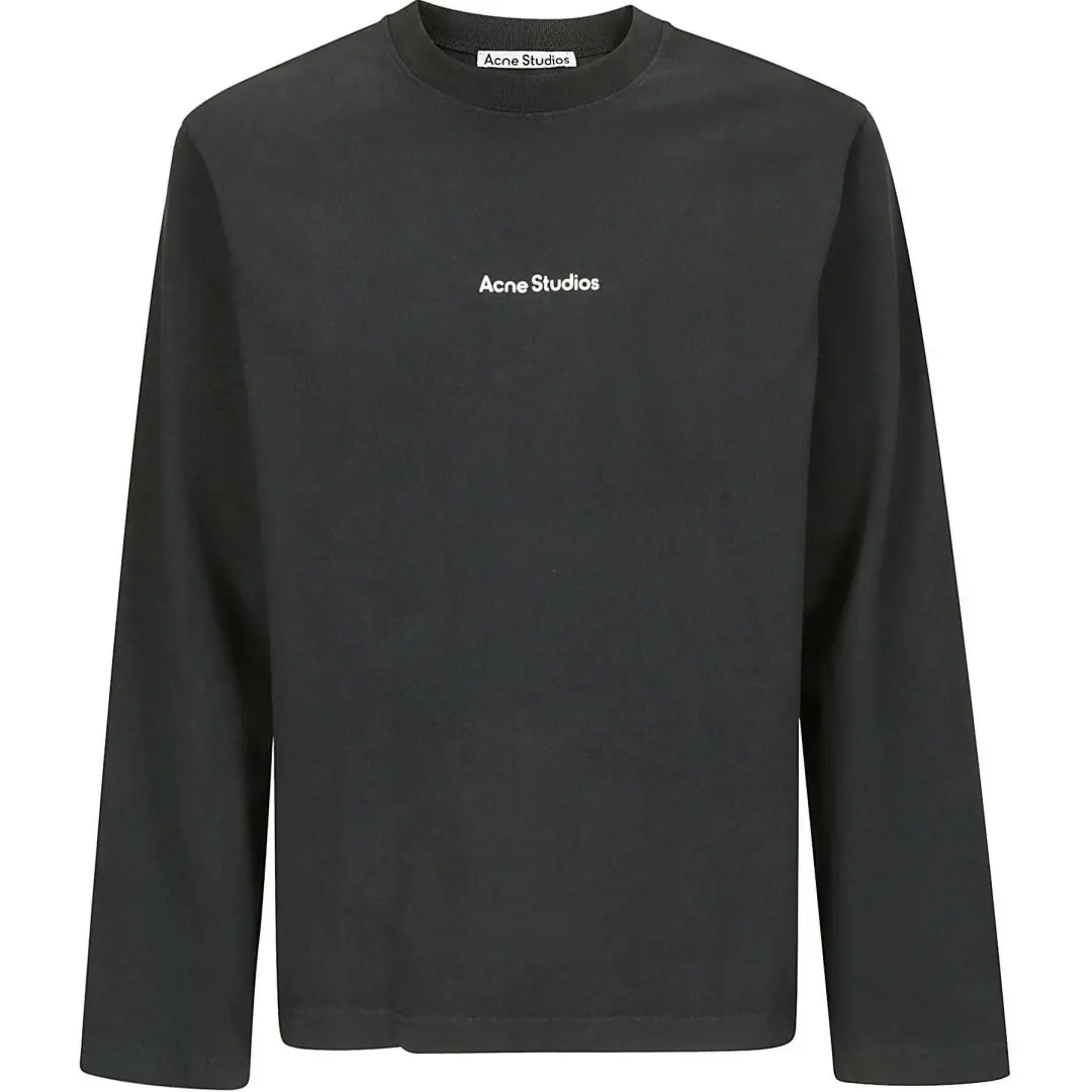 Acne Studios Logo Detailed Long Sleeved T Shirt