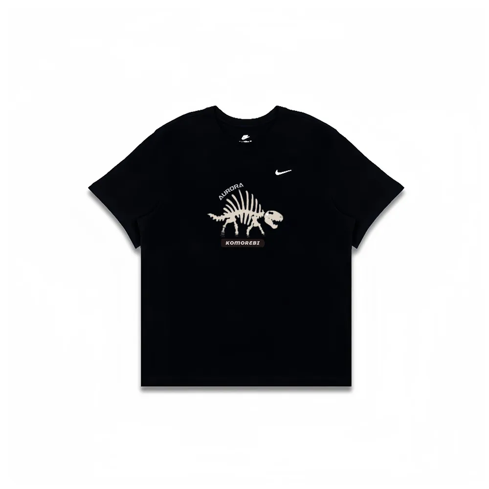 Nike T-Shirts Men's Black Crew Neck Moderate Straight Fit