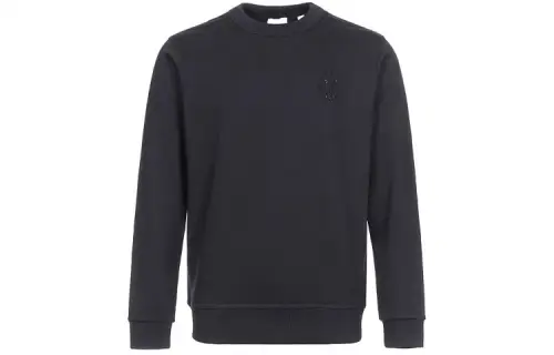 Burberry Sweatshirts Men's Black Crew Neck Moderate Regular