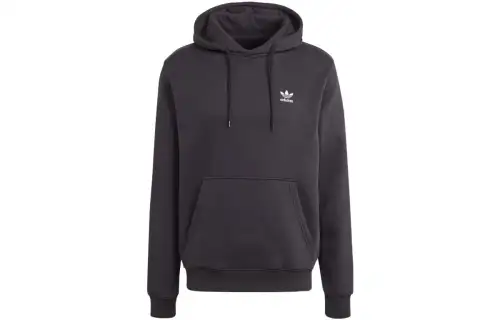Adidas Originals Trefoil Sweatshirts Men's Black Hooded Moderate Regular