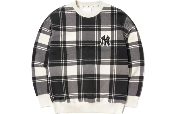 MLB New York Yankees Sweatshirts Unisex Black Crew Neck Moderate