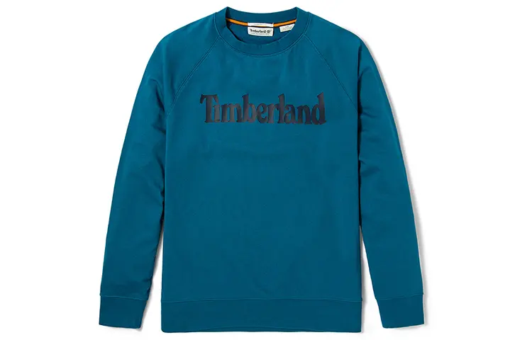 Timberland Sweatshirts Men's Lyon Blue Crew Neck Moderate Regular