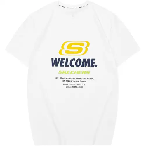 Skechers T Shirt Unisex Bright White