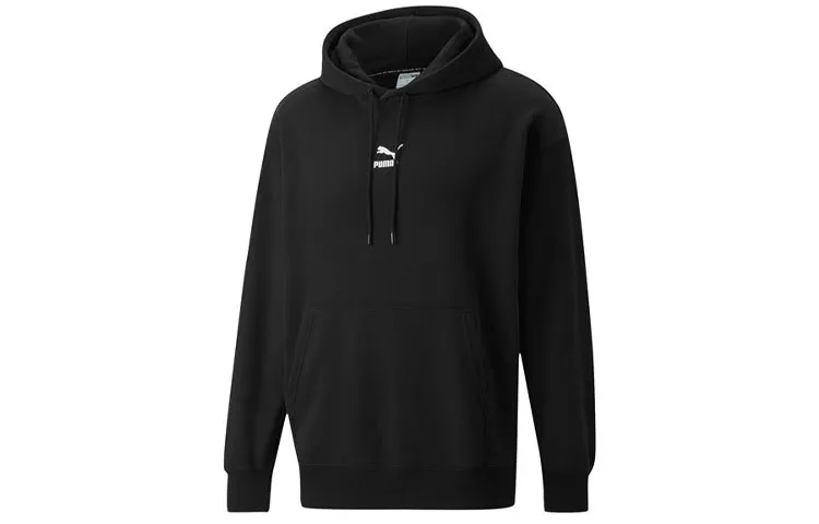 PUMA Sweatshirts Men's Black Hooded Moderate Regular