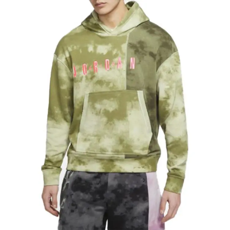 Jordan Sport Sweatshirts Men's Green Hooded Moderate Regular