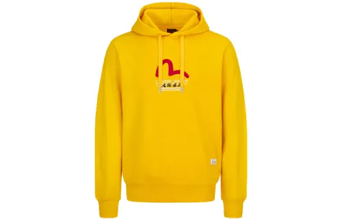 EVISU Sweatshirts Unisex Hooded Moderate Heavyweight
