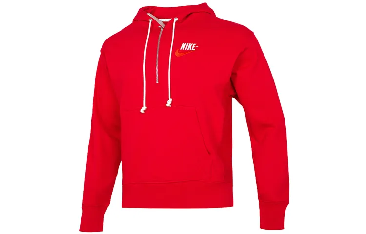 Nike Sweatshirts Men's Red Hooded Thickened Regular