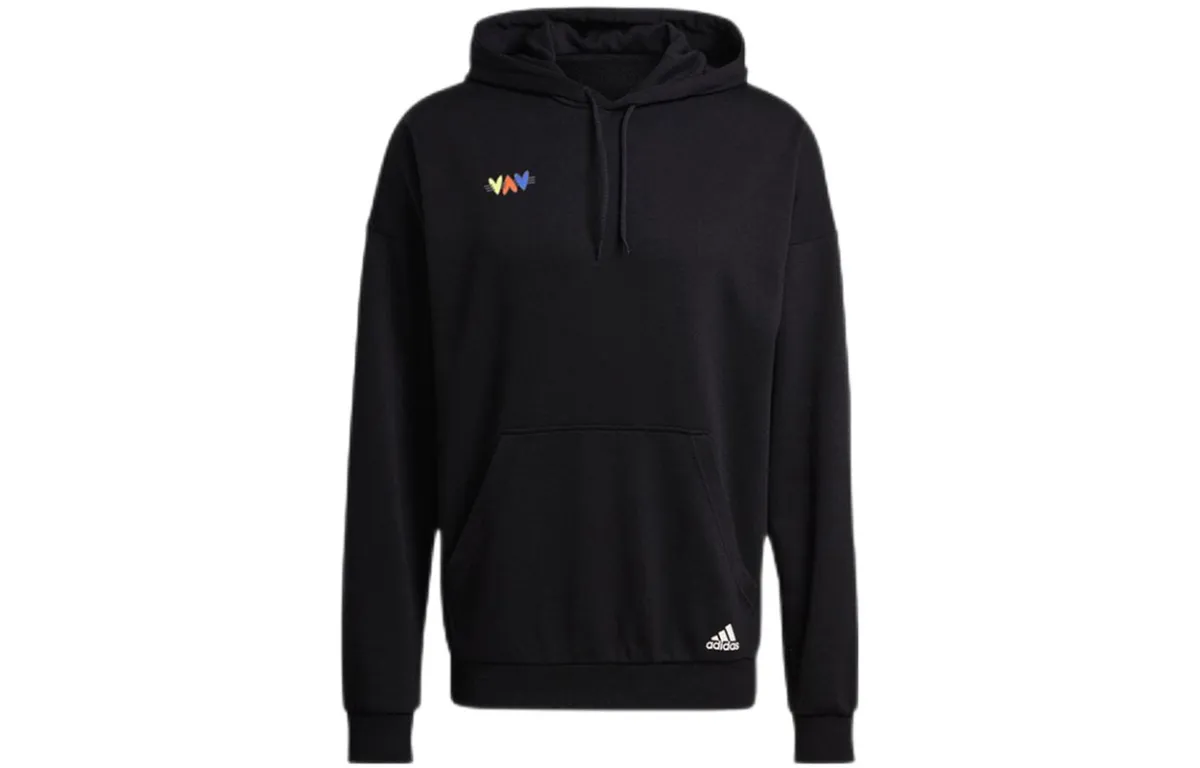 Adidas Sweatshirts Men's Black Hooded Moderate Straight Fit