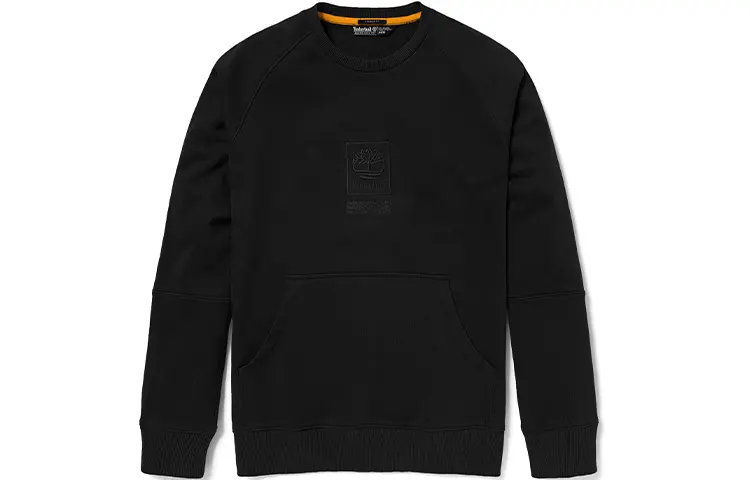 Timberland Sweatshirts Men's Black Crew Neck Moderate Regular