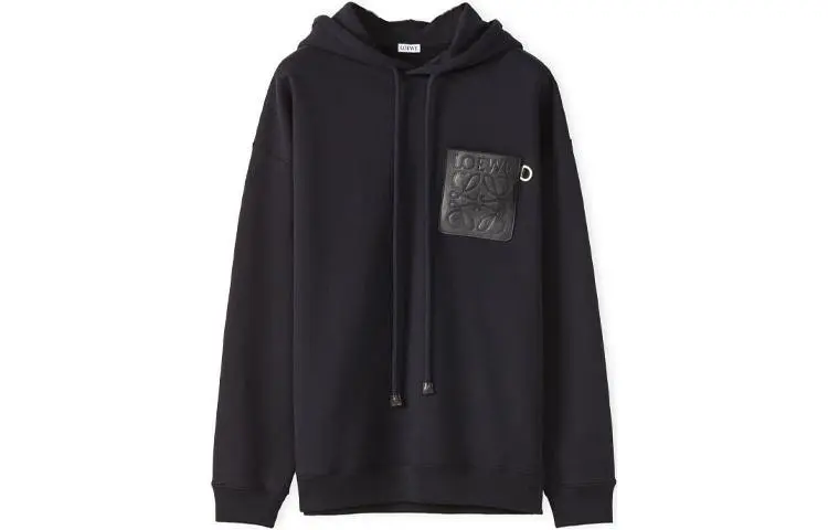 LOEWE Anagram Leather Patch Hoodie