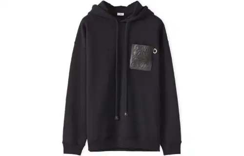 LOEWE Anagram Leather Patch Hoodie