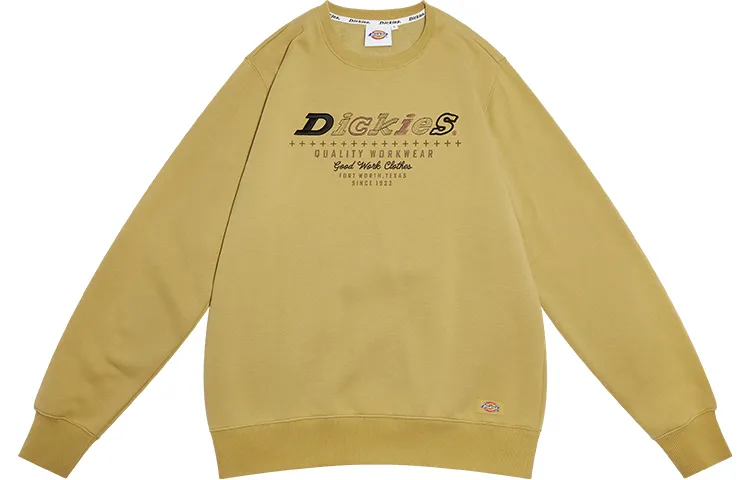 Dickies Sweatshirts Unisex Khaki Crew Neck Moderate Regular