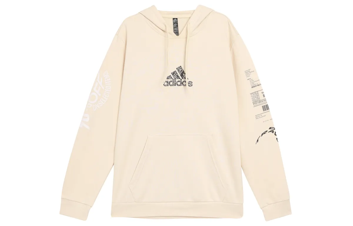 Adidas Sweatshirts Men's White Hooded Moderate Regular
