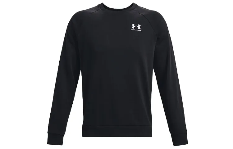 Under Armour Rival Sweatshirts Men's Black Crew Neck Moderate Straight Fit