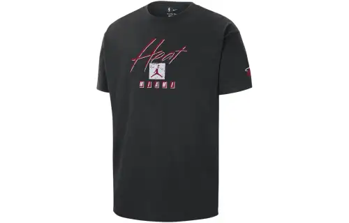 Jordan T Shirt Miami Heat Team Men's Black