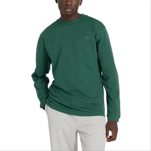 New Balance Athletics Cotton Long Sleeve T Shirt Men's Green