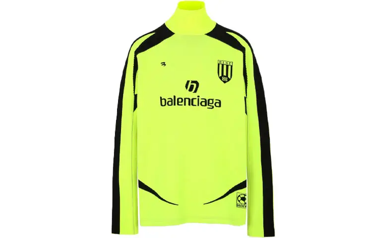 Balenciaga Sweatshirt Regular Fit Men's Neon Yellow