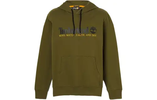 Timberland Sweatshirts Men's Dark Green Hooded Moderate Regular