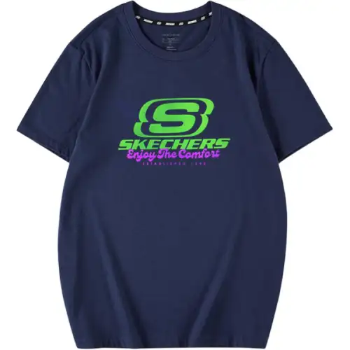 Skechers Colorful T Shirt Unisex Medieval Blue