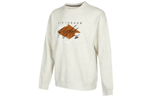 Jordan Sweatshirts Men's White Crew Neck Moderate Regular