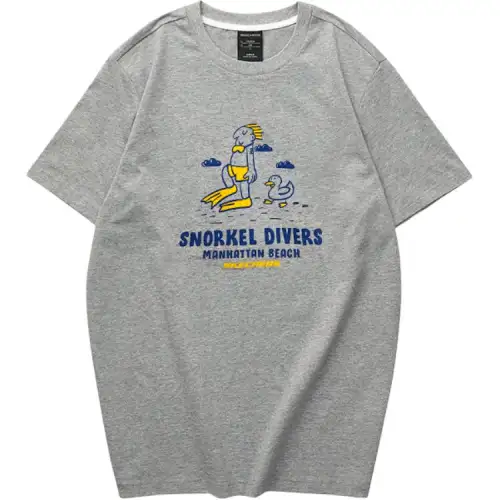 Skechers Colorful T Shirt Unisex Medium Heather Gray