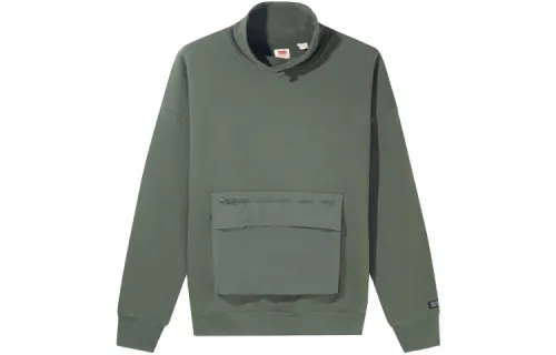 Levis Sweatshirts Men's Green Turtleneck Moderate Regular