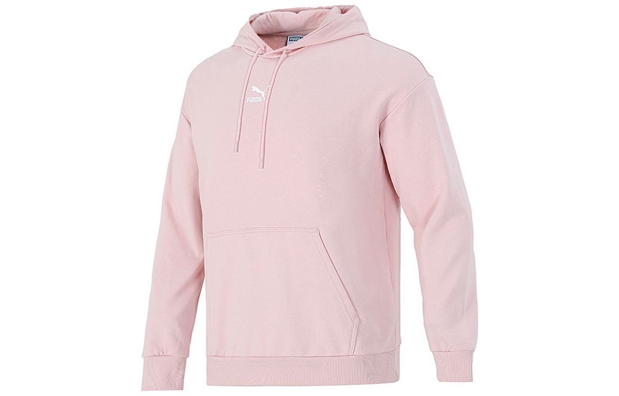 PUMA Sweatshirts Men's Pink Hooded Moderate Regular
