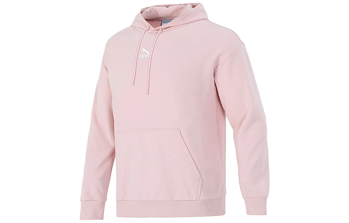 PUMA Sweatshirts Men's Pink Hooded Moderate Straight Fit