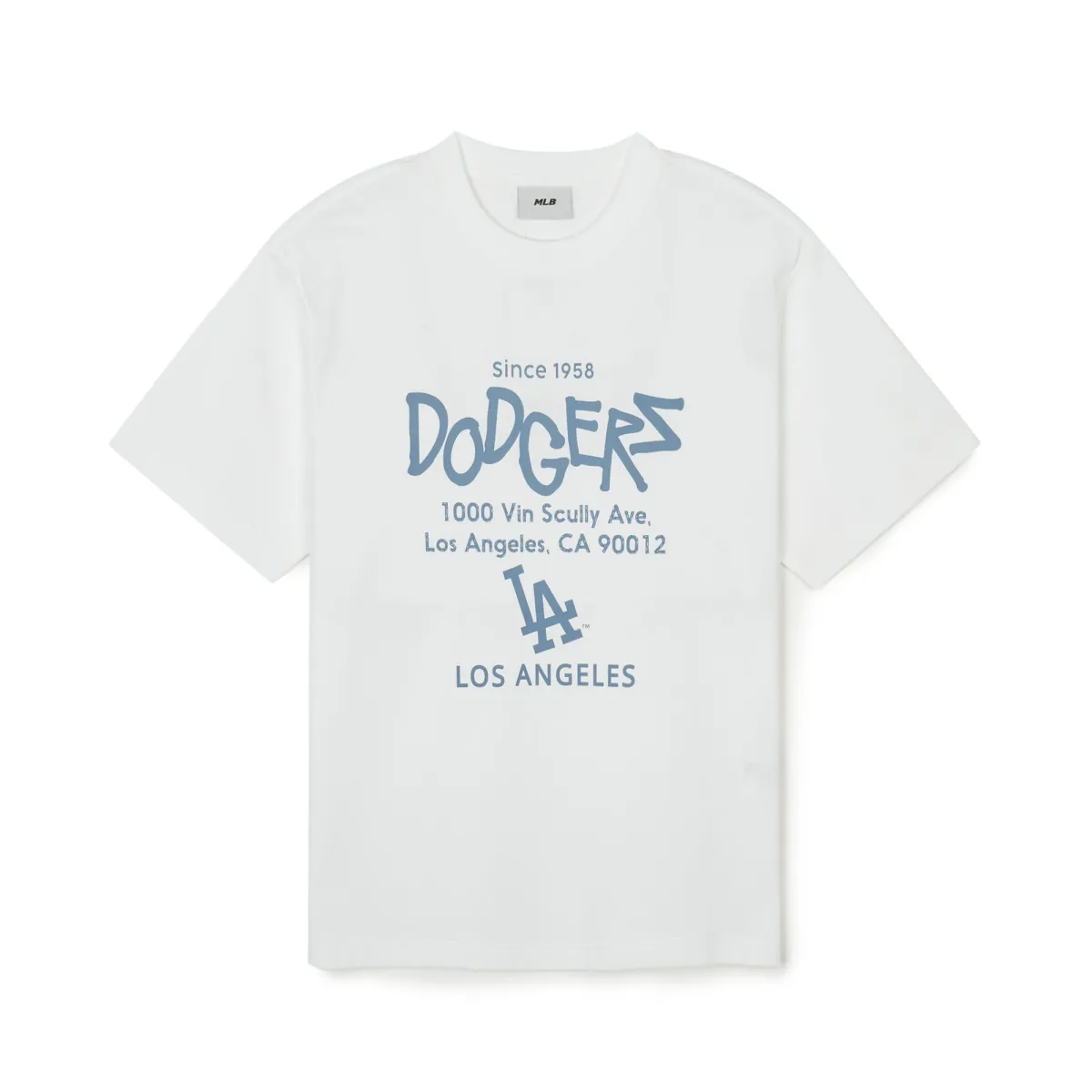 MLB T-Shirts Unisex White Crew Neck Moderate Straight Fit