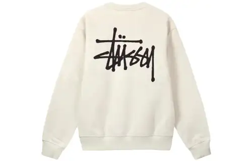 Stussy Sweatshirts Unisex Beige Crew Neck Moderate Regular