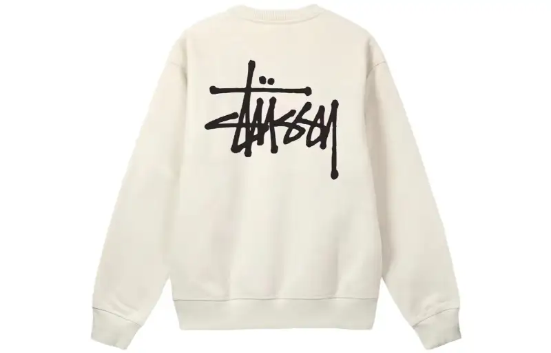 Stussy Sweatshirts Unisex Beige Crew Neck Moderate Regular