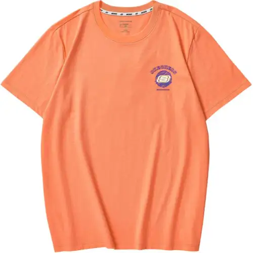 Skechers Colorful T Shirt Unisex Coral Golden Orange