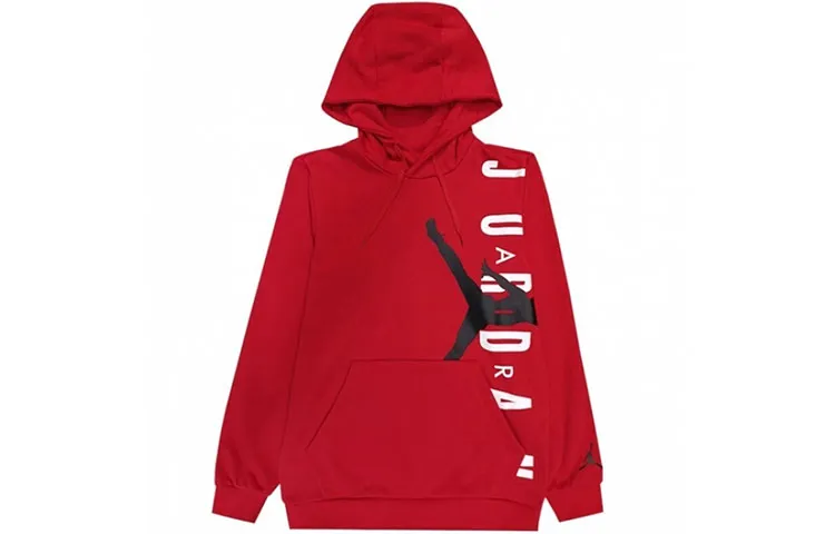 Jordan Sweatshirts Men's Red Hooded Moderate Regular