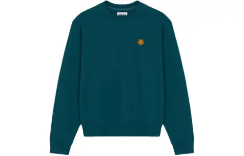 KENZO Sweatshirts Men's Navy Blue Crew Neck Moderate Regular