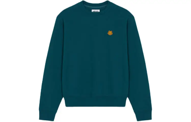 KENZO Sweatshirts Men's Navy Blue Crew Neck Moderate Regular
