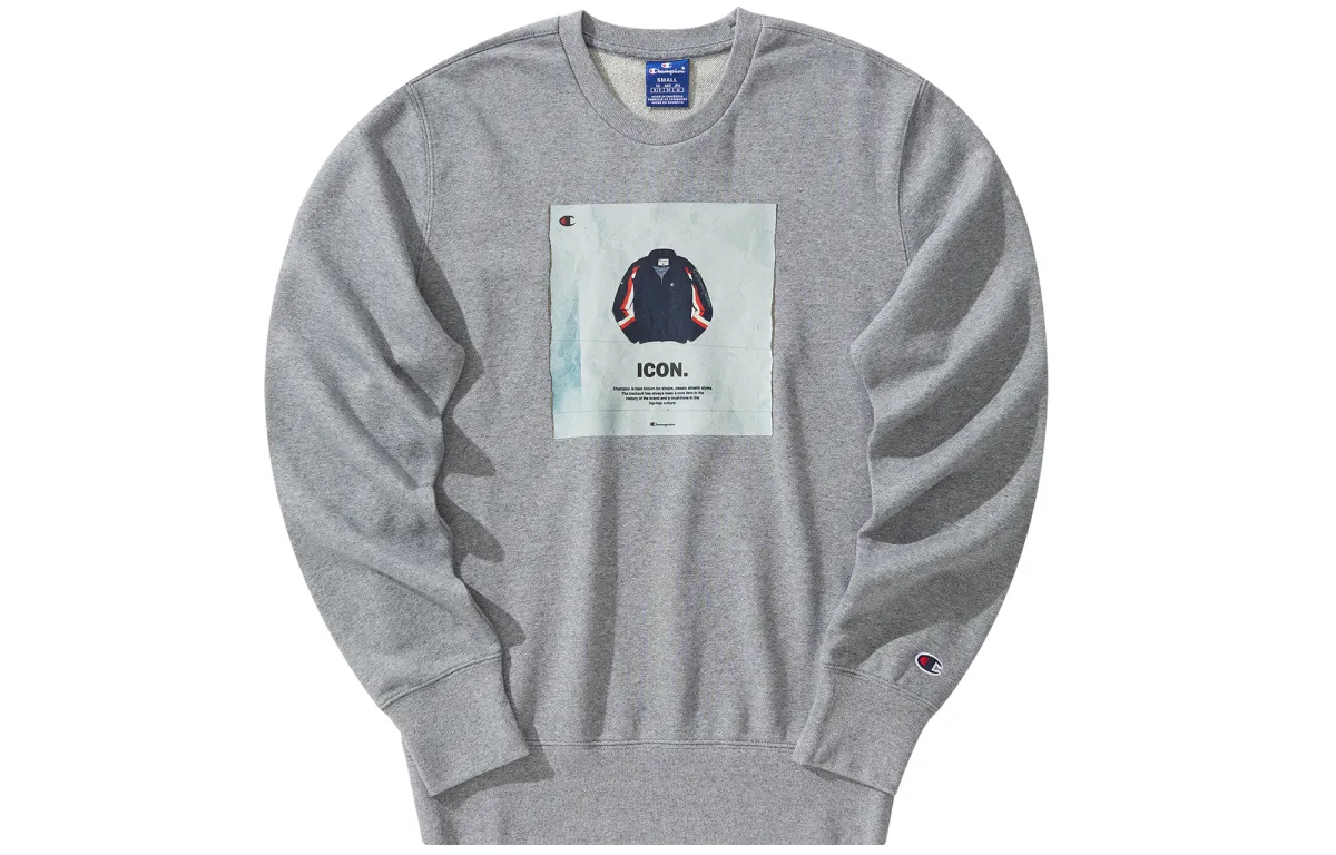 Champion Sweatshirts Unisex Crew Neck Moderate Straight Fit