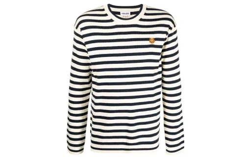 KENZO T Shirts Men's Black/White Crew Neck Moderate Regular