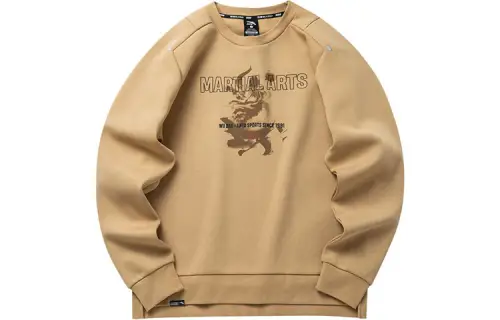 ANTA Sweatshirts Unisex Light Brown Crew Neck Moderate Regular