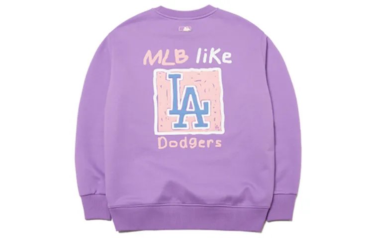 MLB Los Angeles Dodgers Sweatshirt Unisex Light Purple