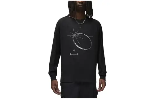 Jordan Sweatshirts Men's Black Crew Neck Thin Regular