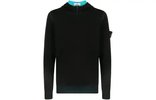 STONE ISLAND Sweatshirts Men's Black Hooded Moderate Reversible