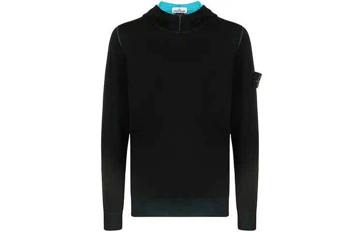 STONE ISLAND Sweatshirts Men's Black Hooded Moderate Reversible