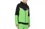 Nike Sweatshirts Men's Green Hooded Moderate Cardigan