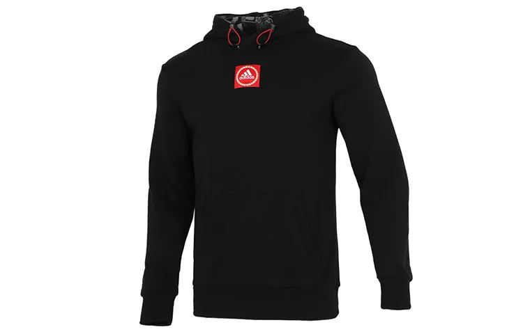 Adidas Sweatshirts Men's Black Hooded Moderate Regular