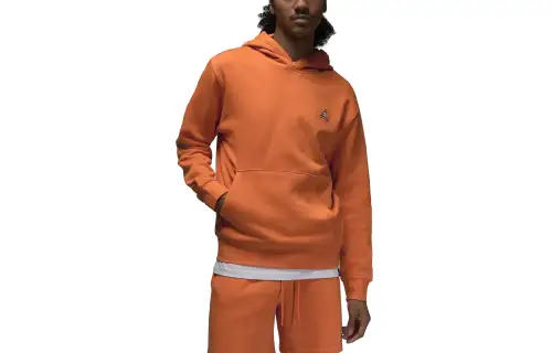 Jordan Sweatshirts Men's Orange Hooded Moderate Regular