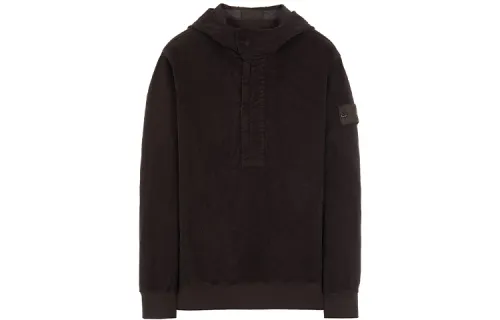 STONE ISLAND Sweatshirts Men's Dark Brown Hooded Moderate