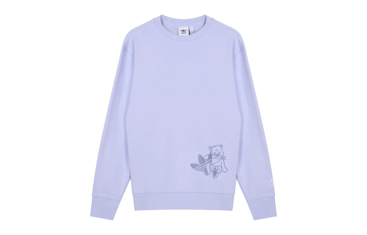 Adidas Originals Sweatshirts Men's Lilac Crew Neck Moderate Regular