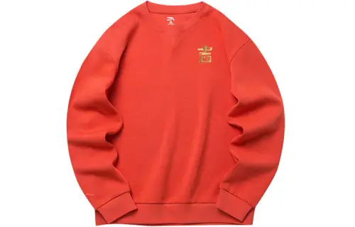 ANTA Life Collection Sweatshirts Unisex Red Crew Neck Moderate Regular