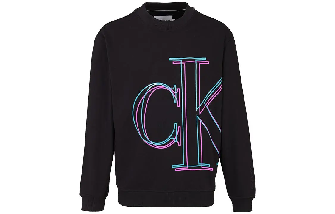 Calvin Klein Sweatshirts Men's Black Crew Neck Thin Regular